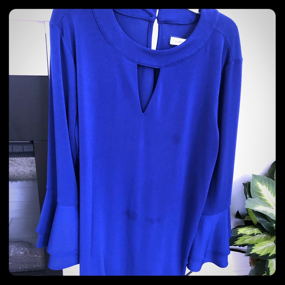 Knit collar top